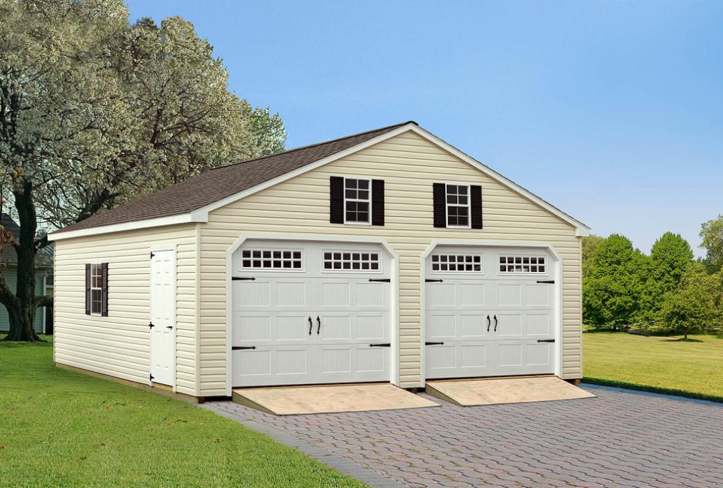 Standard Vinyl AFrame Modular Garage Lancaster Barns
